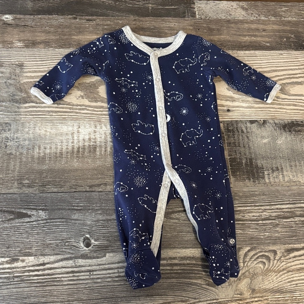Astronomy Star Galaxy Button Footie